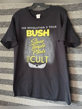 2018 Stone Temple Pilots Bush The Cult The Revolution 3 Tour Concert T-Shirt L